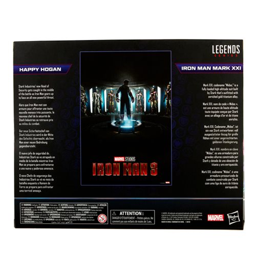 Marvel Legends Infinity Saga Iron Man 3 Happy Hogan and Iron Man Mark XXI 6-Inch Action Figures