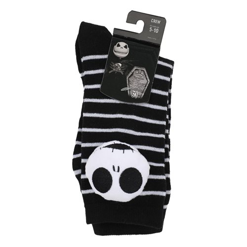The Nightmare Before Christmas Jack 3D Plush Women's Crew Socks