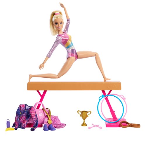 Barbie Gymnastics Playset and Doll with Blonde Hair