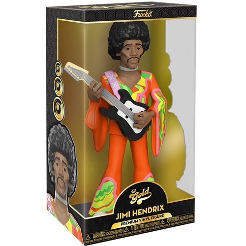 Jimi Hendrix 12-Inch Vinyl Gold Figure