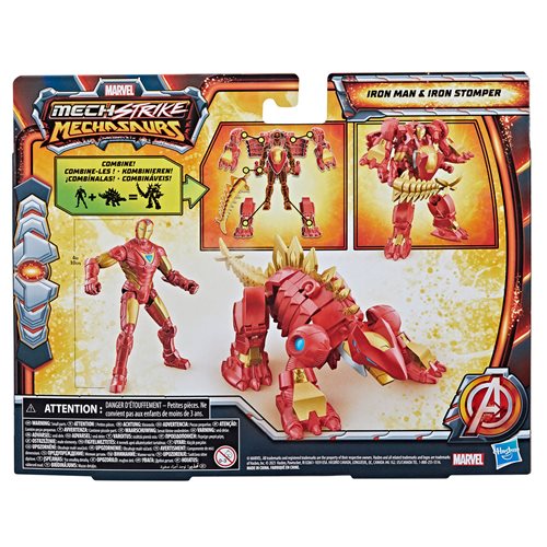 Marvel Mech Strike Mechasaurs Iron Man with Iron Stomper 4-Inch Action Figures