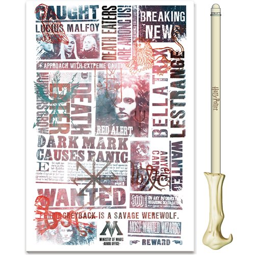 Harry Potter Daily Prophet Newspaper Journal with Wand Pen