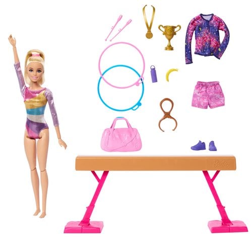 Barbie Gymnastics Playset and Doll with Blonde Hair