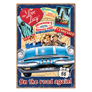 I Love Lucy Road Trip Tin Sign