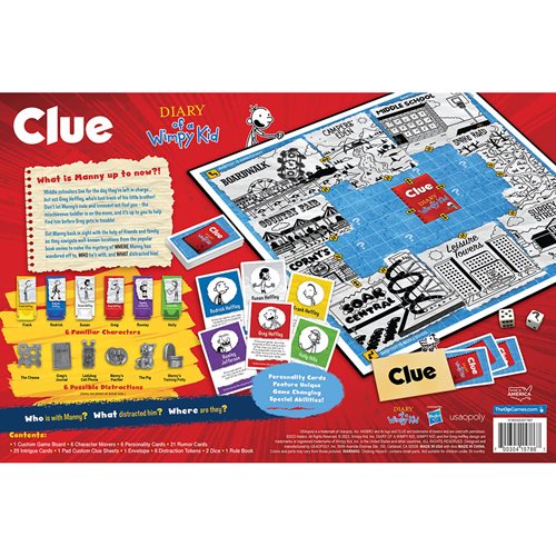 Diary of a Wimy Kid Clue Game