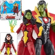 Avengers 60th Anniversary Marvel Legends Skrull Queen and Super-Skrull 6-Inch Action Figures, Not Mint