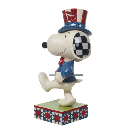 Peanuts Patriotic Snoopy Marching by Jim Shore Statue
