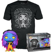 The Corpse Bride Emily Blacklight Funko Pop! Vinyl Figure #1370 and Adult T-Shirt 2-Pack, Not Mint