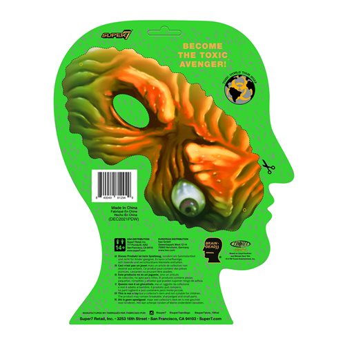 Toxic Avenger x Brain Dead Toxie (Glow) 3 3/4-Inch ReAction Figure