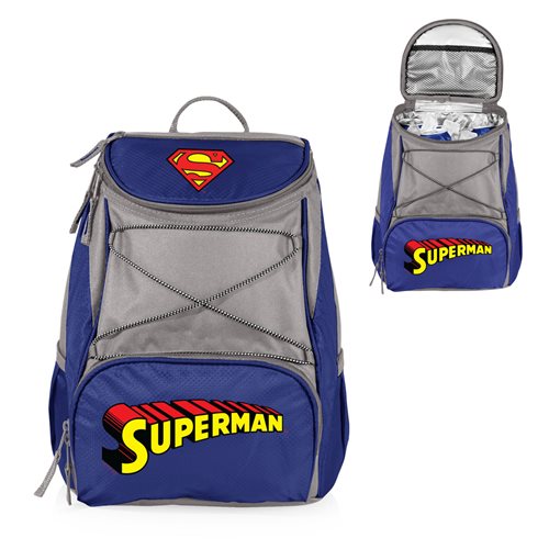 Superman Navy Blue with Gray PTX Backpack Cooler