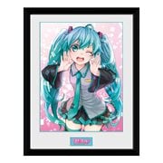 Vocaloid Hatsune Miku Wink Framed Art Print