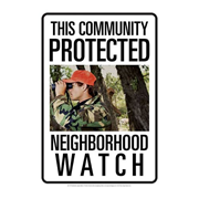 Neighborhood Watch Bigfoot Tin Sign