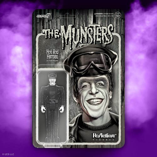 Munsters Herman (Hot Rod, Grayscale) 3 3/4-Inch ReAction Figure