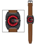 Deadpool Roto Analog Watch with Brown Leather Strap