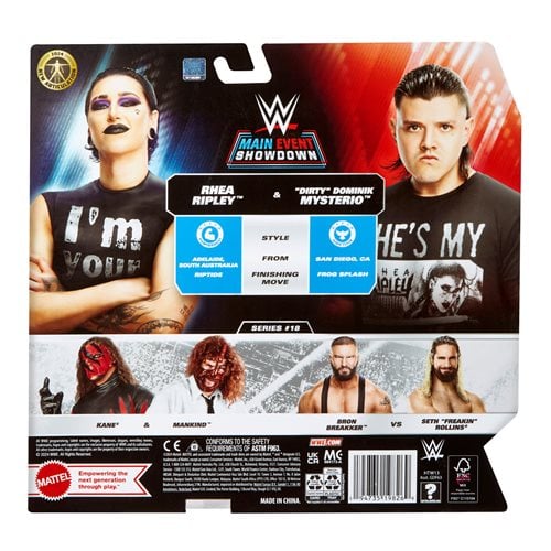 WWE Main Event Showdown Series 18 Rhea Ripley and Dominik Mysterio Action Figure 2-Pack