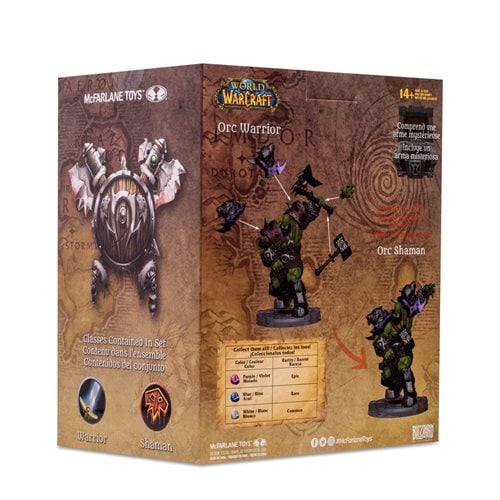 World of Warcraft Wave 1 Orc Warrior Shaman Common 1:12 Scale Posed Figure