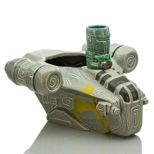 Star Wars The Mandalorian with Grogu and Razor Crest 55 oz. Punch Bowl Set