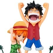 One Piece Luffy & Nami World Collectable Figure Log Stories Statue