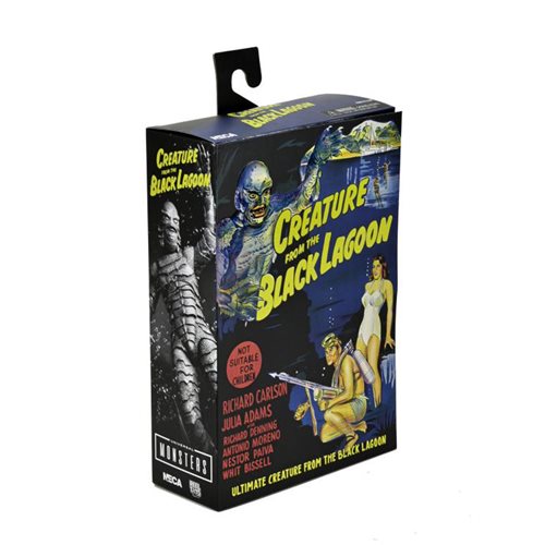Universal Monsters Ultimate Creature from the Black Lagoon Black and White Version 7-Inch Action Fig