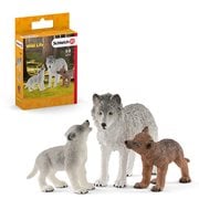 Wild Life Mother Wolf with Pups Set