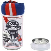 Pabst Blue Ribbon Crew Sock 2-Pack in a Beer Can