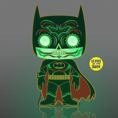 DC Comics Day of the Dead Batman Glow-in-the-Dark Large Enamel Funko Pop! Pin #23