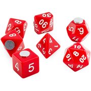 Red Dice-Shaped Decorative Refrigerator Magnets with Tin Set of 7