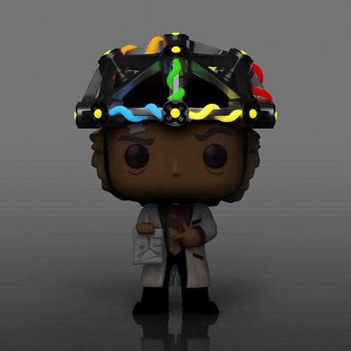 Back to the Future Doc with Helmet Glow-in-the-Dark Pop! Vinyl Figure with Adult Pop! T-Shirt