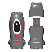 Gloomy Bear Gray Mimobot 2GB Flash Drive