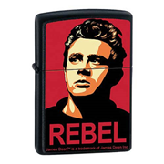 James Dean Rebel Campaign Black Matte Zippo Lighter