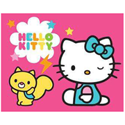 Hello Kitty Cloud Squirrel Stretched Canvas Print