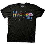 Nyan Cat All Nyan Long Black T-Shirt