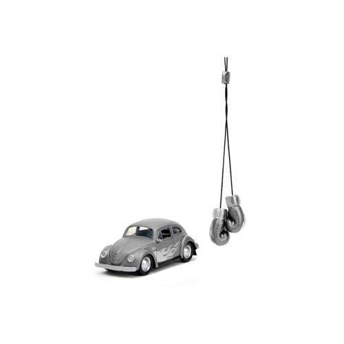 Punch Buggy 1950 Volkswagen Beetle Gray 1:32 Scale Die-Cast Metal Vehicle with Boxing Gloves