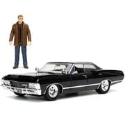 Hollywood Rides Supernatural Dean Winchester '67 Impala SS Sport Sedan 1:24 Scale Die-Cast Vehicle w/ Figure, Not Mint