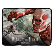 Attack on Titan Colossus Titan at the Wall Fleece Throw Blanket
