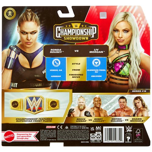 WWE Championship Showdown Series 16 Ronda Rousey vs. Liv Morgan Action Figure 2-Pack