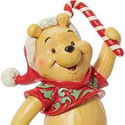 Disney Traditions Winnie the Pooh with Candycane Statue