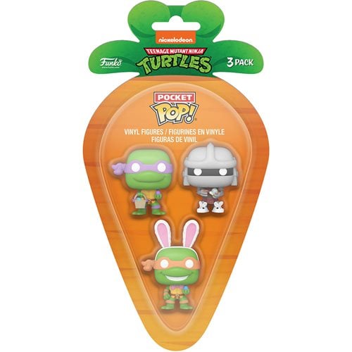 Teenage Mutant Ninja Turtles Donatello, Michelangelo, Splinter Easter Carrot Funko Pocket Pop! Mini-Figure 3-Pack