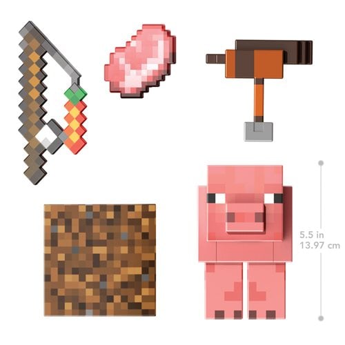 Minecraft Diamond Level Pig Action Figure