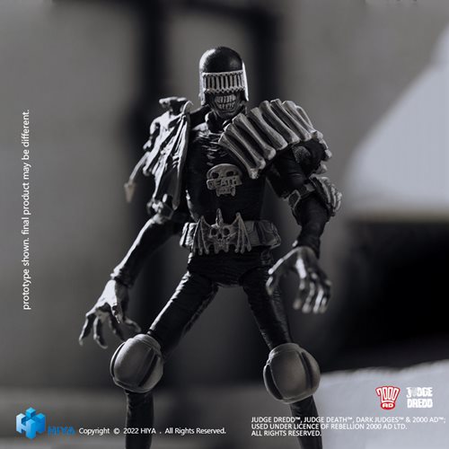 Judge Dredd Judge Death Black and White 1:18 Scale Exquisite Mini Action Figure - Previews Exclusive