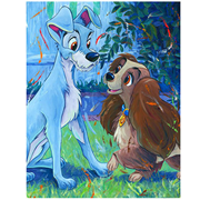 Lady and the Tramp Puppy Love Disney Canvas Giclee Print