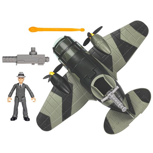 Indiana Jones Worlds of Adventure Doctor Jurgen Voller with Plane Action Figure Set