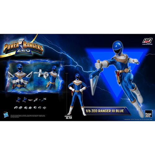 Power Rangers Zeo Blue Zeo Ranger III FigZero 1:6 Scale Action Figure