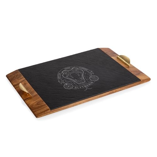 Harry Potter Slytherin Covina Acacia and Slate Black with Gold Accents Serving Tray