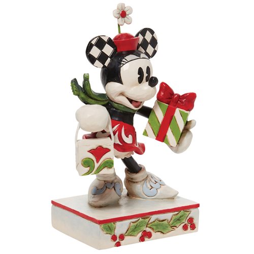 Disney Traditions Minnie Mouse Bag and Gift by Jim Shore Statue
