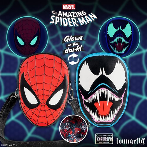 Marvel Spider-Man vs. Venom Glow-in-the-Dark Crossbody Purse - Entertainment Earth Exclusive
