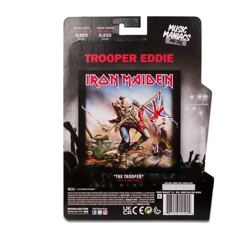 Music Maniacs Wave 2 Metal Iron Maiden Trooper Eddie 6-Inch Scale Action Figure