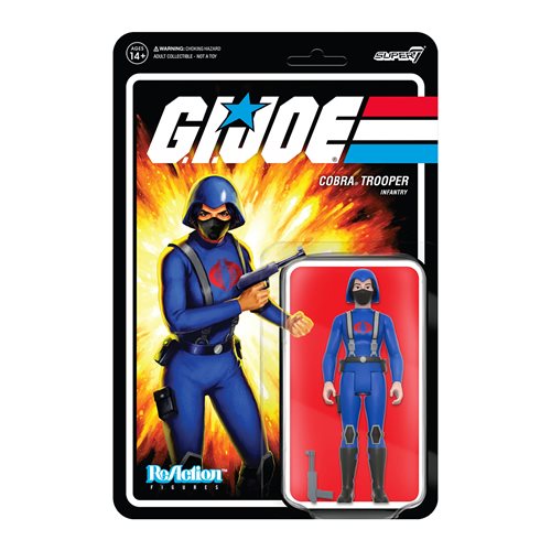 G.I. Joe Cobra Female Trooper Short Black Hair (Pink)  3 3/4-Inch ReAction Figure