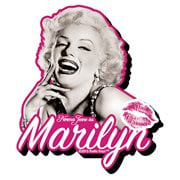 Marilyn Monroe Black and White and Pink Funky Chunky Magnet
