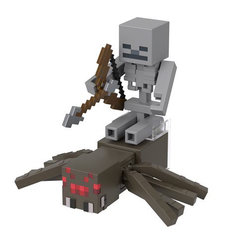 Minecraft Skeleton Spider Jockey Action Figure 2-Pack